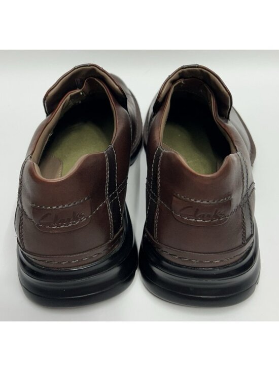 NEW Clarks Escalade Mens Dress Shoes Size 11M Brown Leather Slip On Loafers main image 6